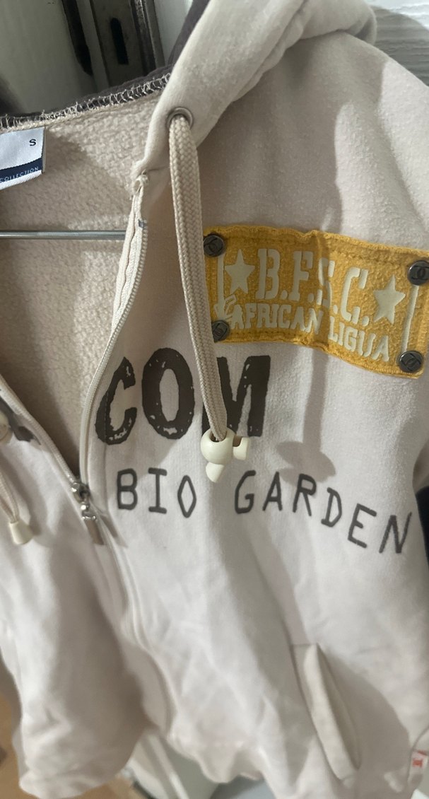 Kadın  Beyaz Fermuarlı Streetwear Ceket - Görsel 4