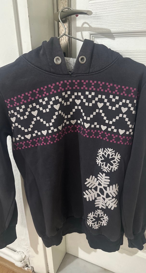 KadınKapüşonlu Desenli Sweatshirt - Görsel 2