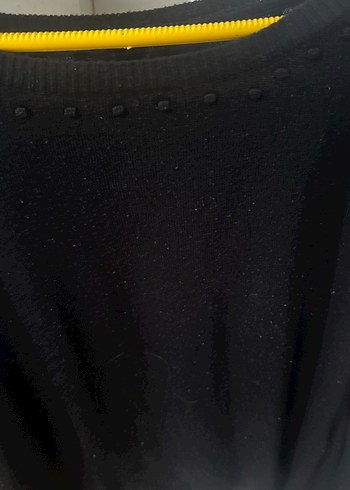 Siyah Kadın Uzun Kollu Salaş Kazak - Görsel 4