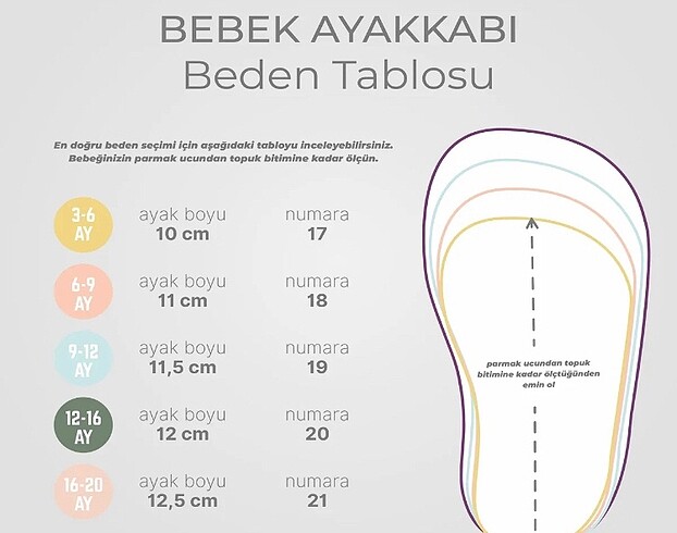 21 Beden Bebek babet 21 numara