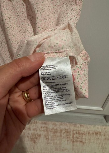 4 Yaş Beden pembe Renk H&M Kız Çocuk Çiçek Desenli Elbise