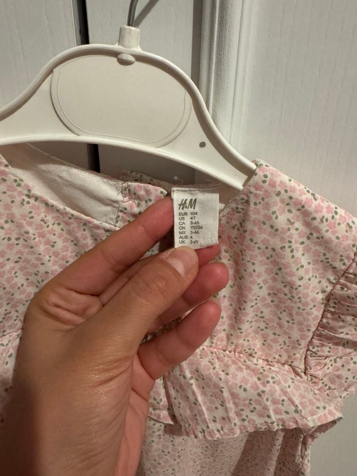 H&M Kız Çocuk Çiçek Desenli Elbise - Görsel 4