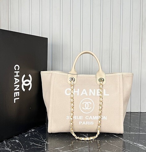  Beden siyah Renk Chanel İthal Tote