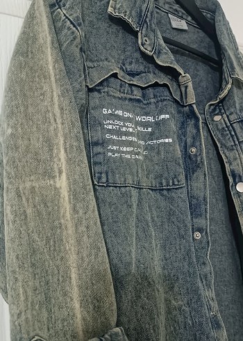Düğmeli Kadın Denim kot Ceket - Görsel 4