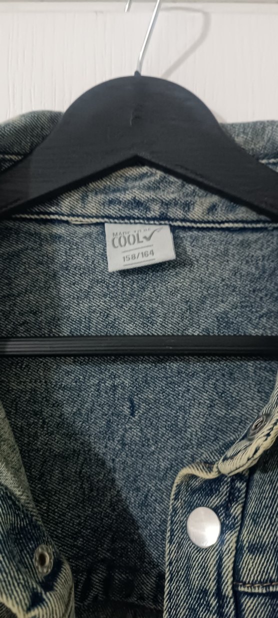 Düğmeli Kadın Denim kot Ceket - Görsel 5