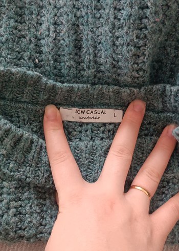 Kadın Örgü Triko Kazak - Görsel 3