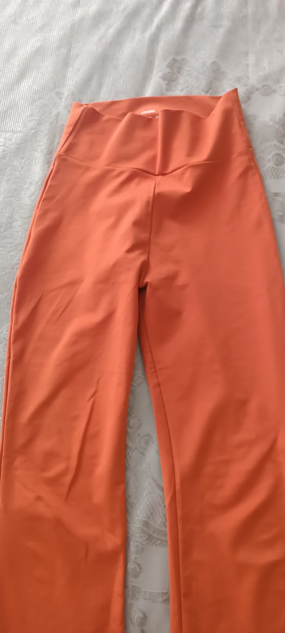 Turuncu Kadın Midi Kumaş Pantolon - Görsel 2