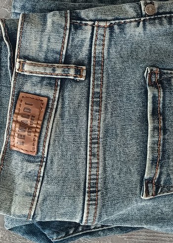 Gri Düğmeli Midi Boy Sıkı Kadın Kot Pantolon - Görsel 4