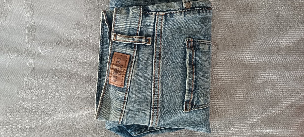 Gri Düğmeli Midi Boy Sıkı Kadın Kot Pantolon - Görsel 4