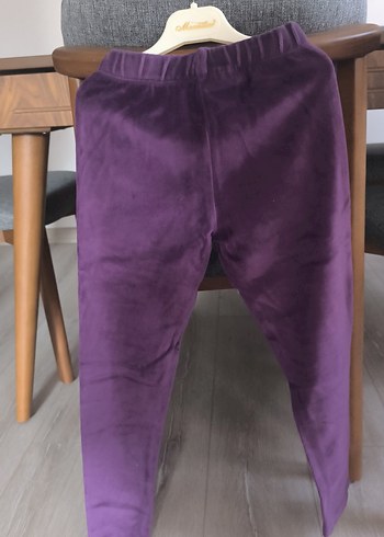 Kız Çocuk Mor Sade Tayt - Görsel 3