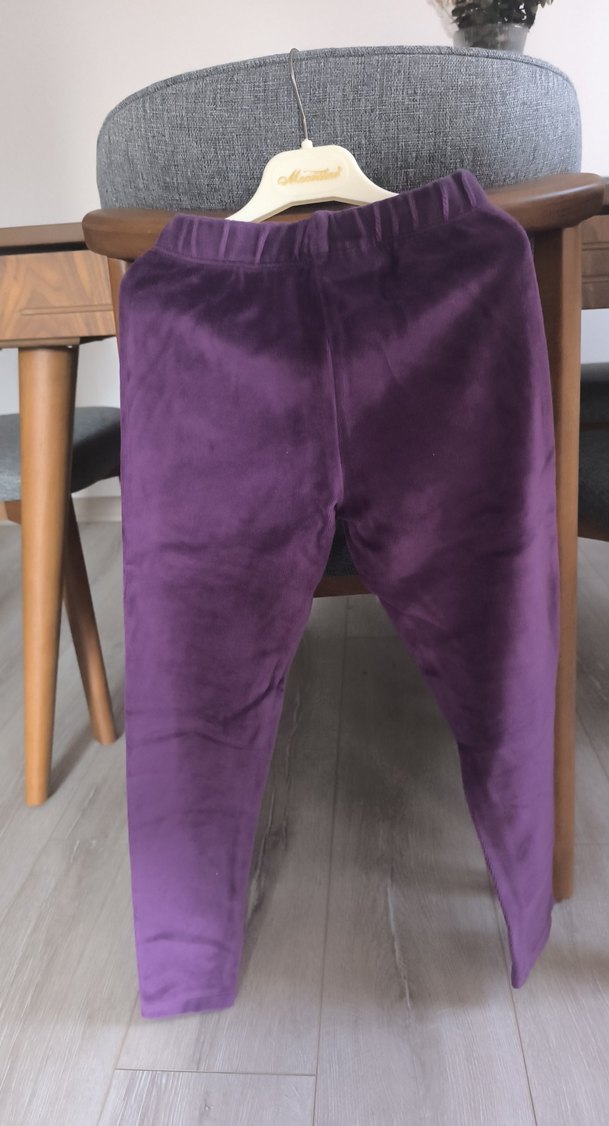 Kız Çocuk Mor Sade Tayt - Görsel 3