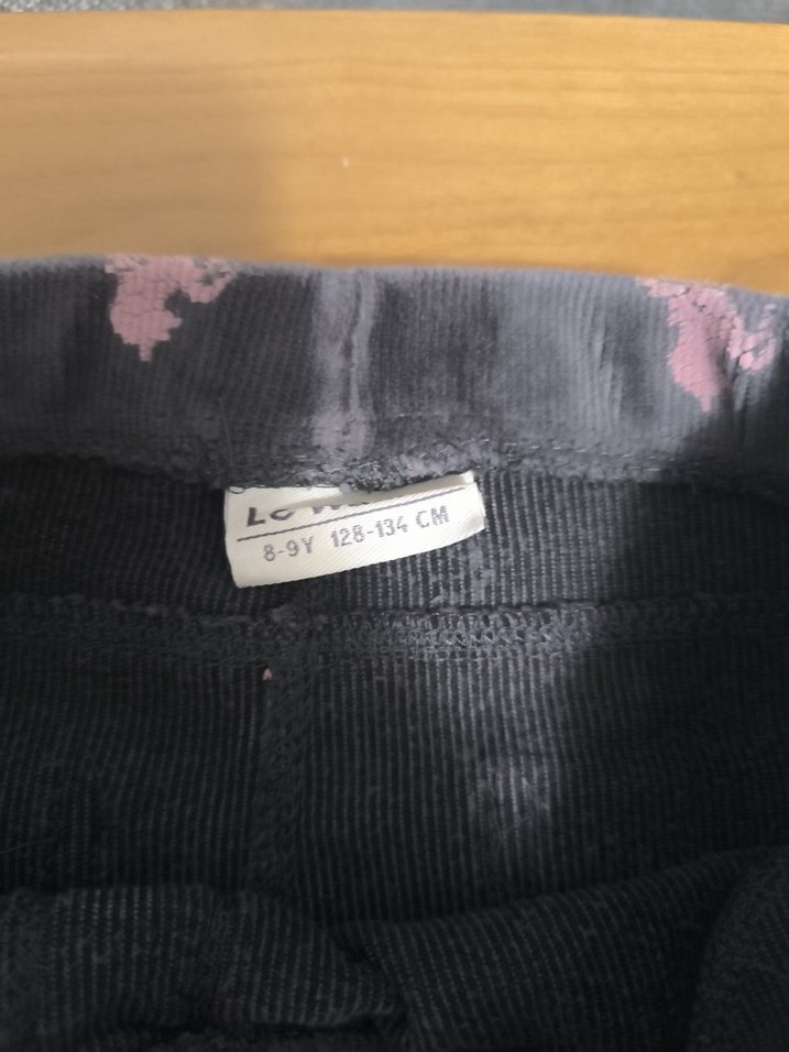 Kız Çocuk Gri Batik Desenli Denim Tayt - Görsel 4