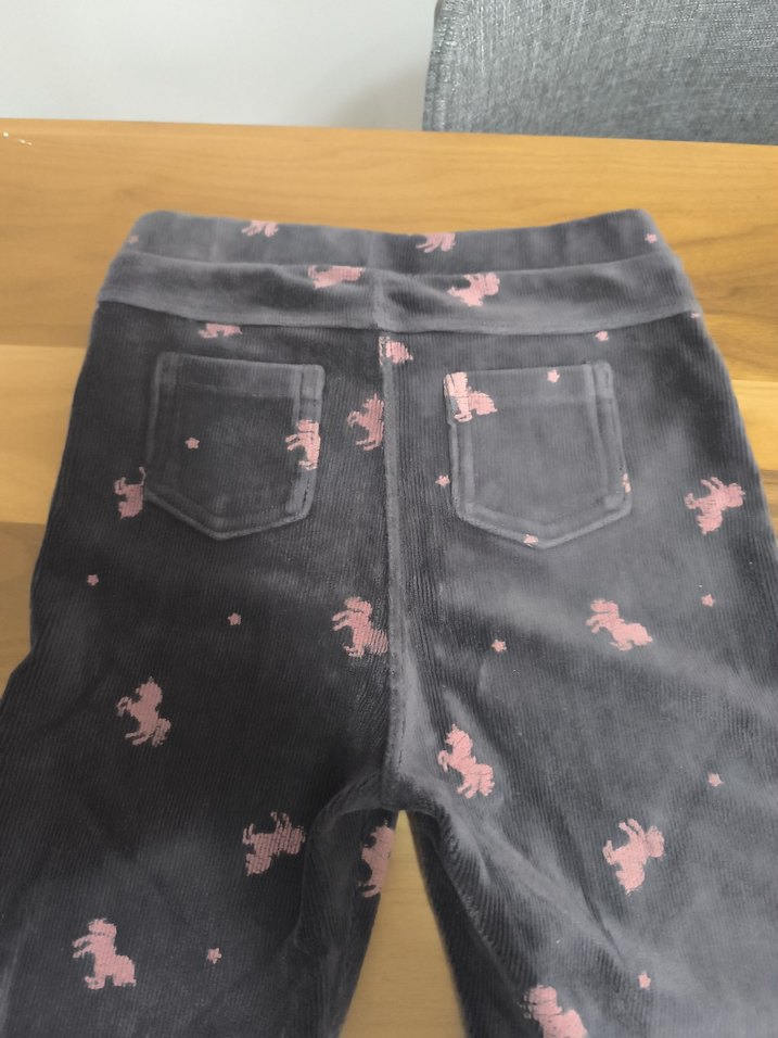 Kız Çocuk Gri Batik Desenli Denim Tayt - Görsel 2