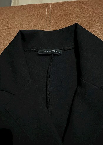 Siyah Düğmeli Kolsuz Midi Yelek elbise - Görsel 2