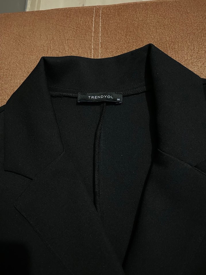 Siyah Düğmeli Kolsuz Midi Yelek elbise - Görsel 2