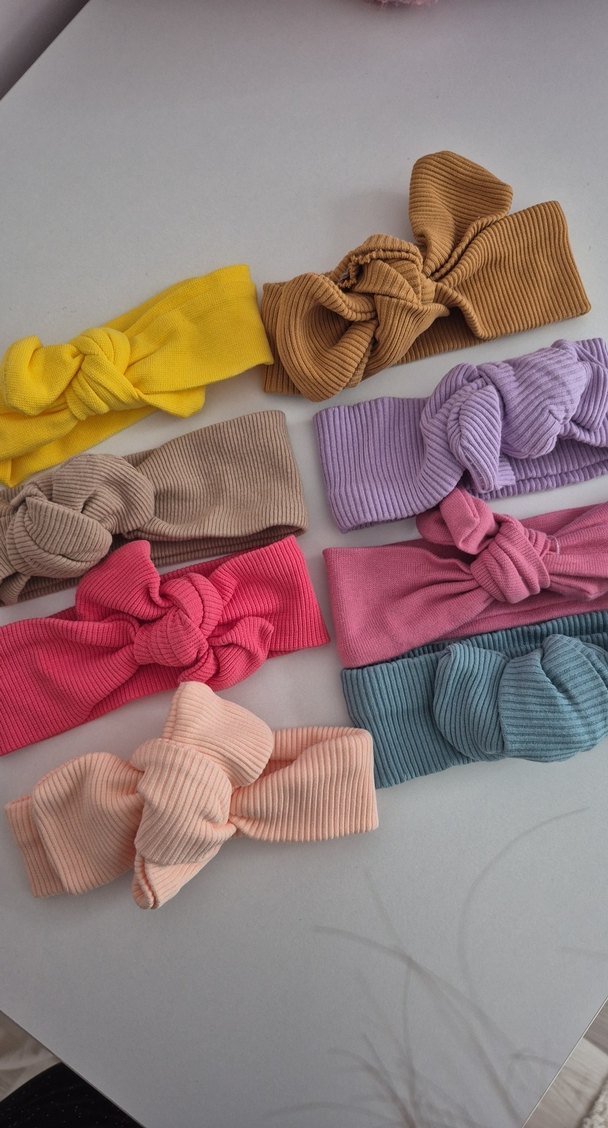 Renkli Elastik Bebek Bandana 8 adet - Görsel 2