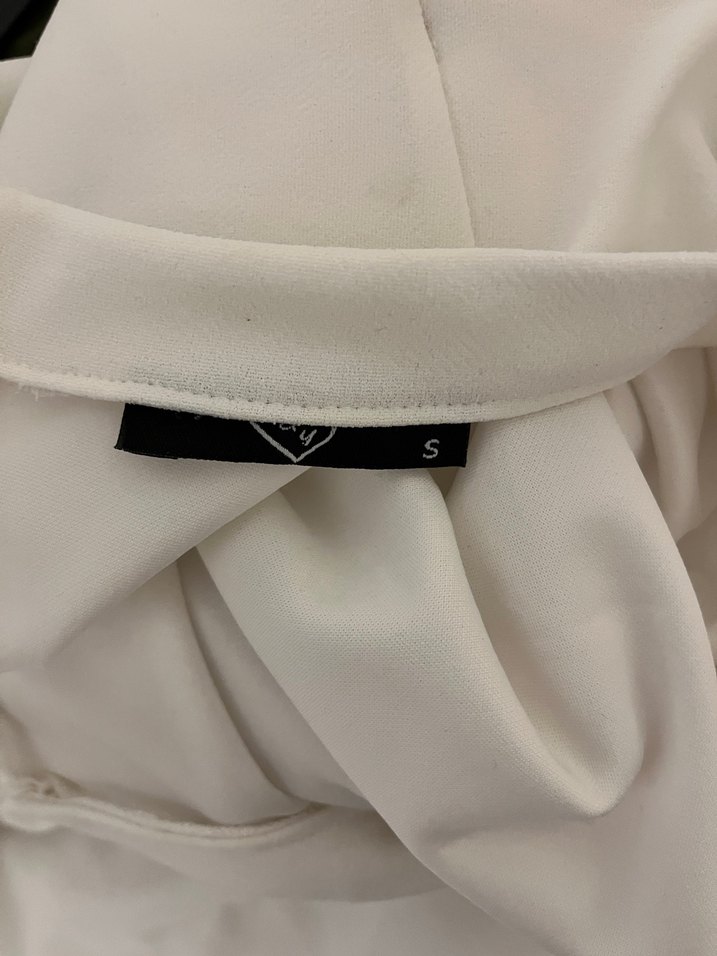 Beyaz Drapeli Uzun Kadın Kalem Elbise - Görsel 4