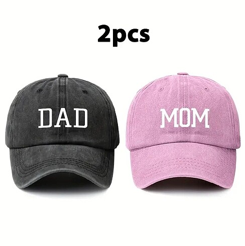 Mom dad şapka seti