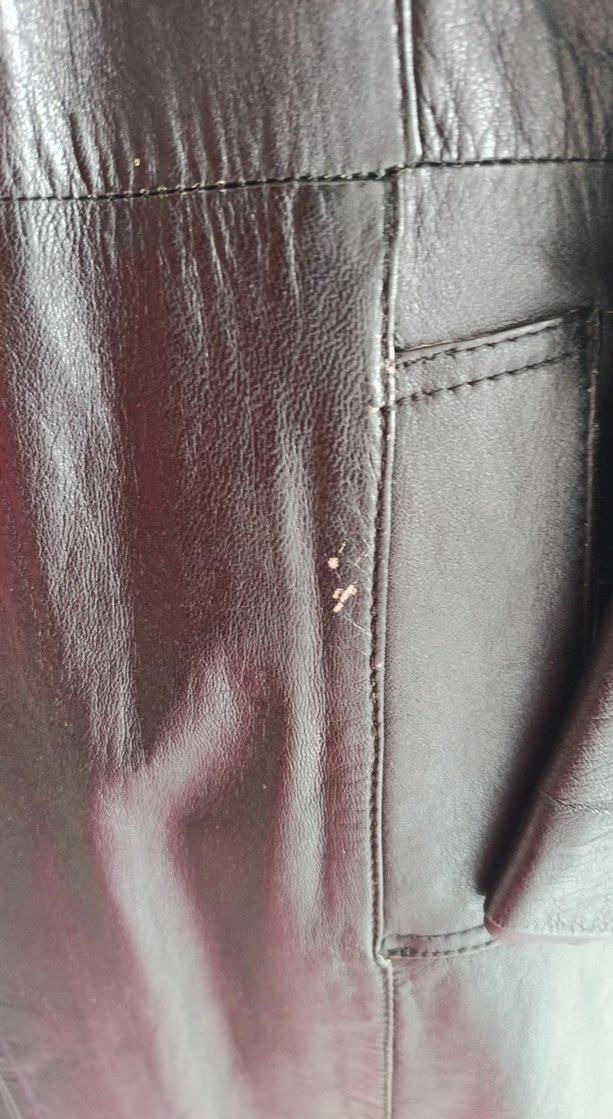 Düğmeli Siyah Deri Kadın Kaban - Görsel 3