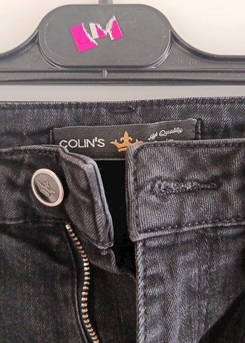 Gri Siyah Kadın Denim Pantolon - Görsel 2