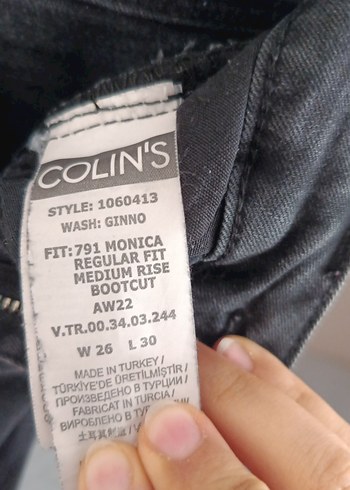 Gri Siyah Kadın Denim Pantolon - Görsel 3