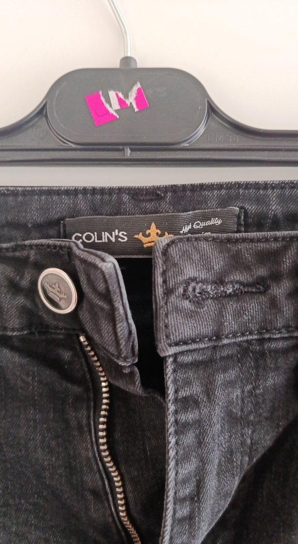 Gri Siyah Kadın Denim Pantolon - Görsel 2