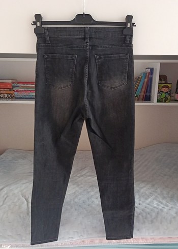 siyah dar Kesim Kadın Denim Pantolon - Görsel 3