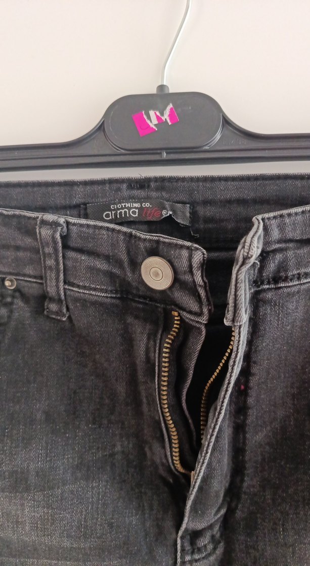 siyah dar Kesim Kadın Denim Pantolon - Görsel 2