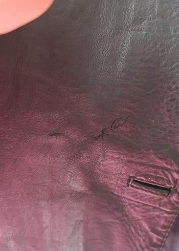 Düğmeli Siyah Deri Kadın Ceket - Görsel 3