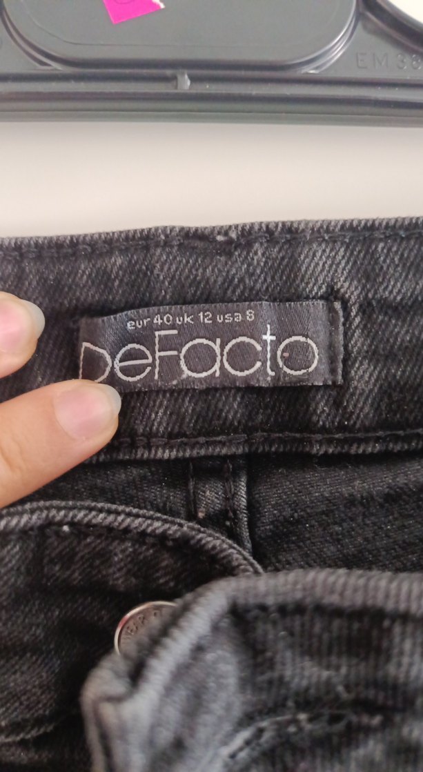 siyah Kadın Bol Kesim Midi Kot Pantolon - Görsel 2