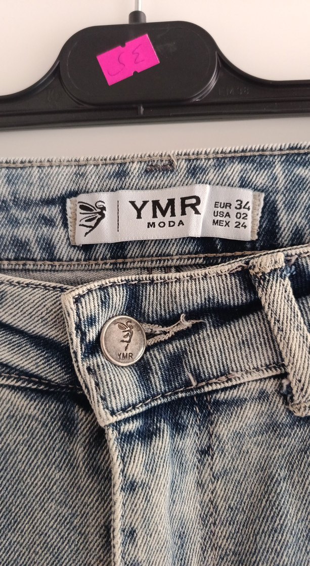 mavi Bol Kesim Midi Boy Kadın Kot Pantolon - Görsel 2