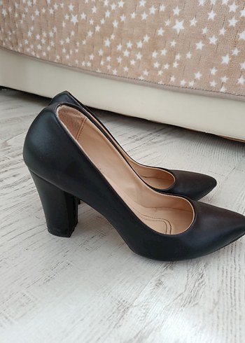 Kadın Siyah Stiletto Topuklu Klasik Ayakkabı - Görsel 4