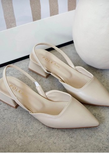 Bej Kadın Topuklu Ayakkabı - Görsel 2