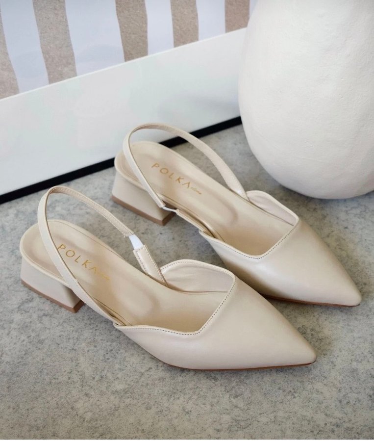 Bej Kadın Topuklu Ayakkabı - Görsel 2