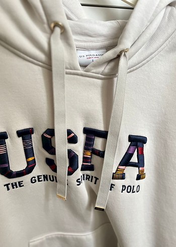 U.S Polo Assn. U.S. Polo Assn. Kapüşonlu Taş Detaylı Kadın Sweatshirt