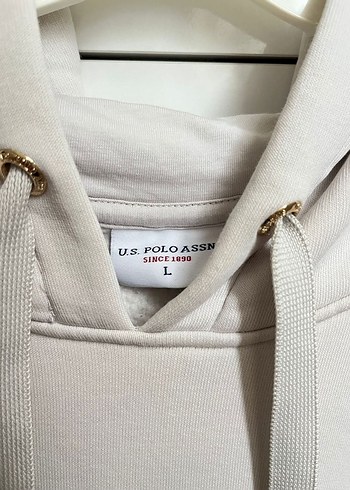 l Beden U.S. Polo Assn. Kapüşonlu Taş Detaylı Kadın Sweatshirt