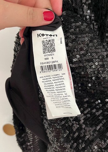 Zara Siyah Payetli Kısa Kollu Midi Elbise