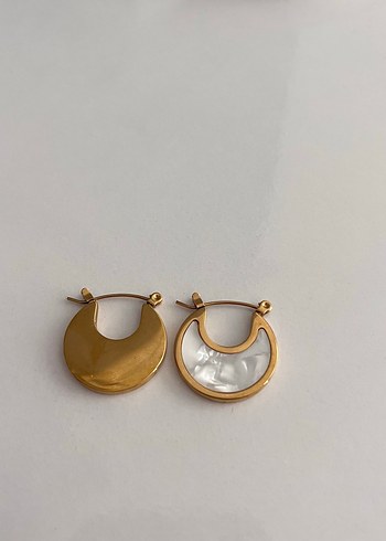 Accessorize Sedef Detaylı Çelik Halka Küpe