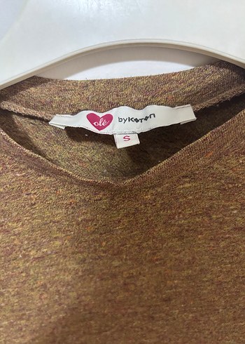 Kahverengi Kısa Kollu Basic Crop - Görsel 2