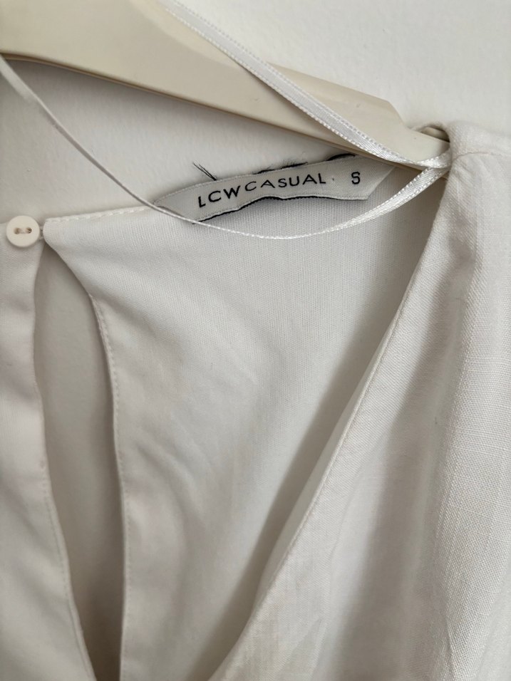 Beyaz Midi Bohem Elbise - Görsel 2