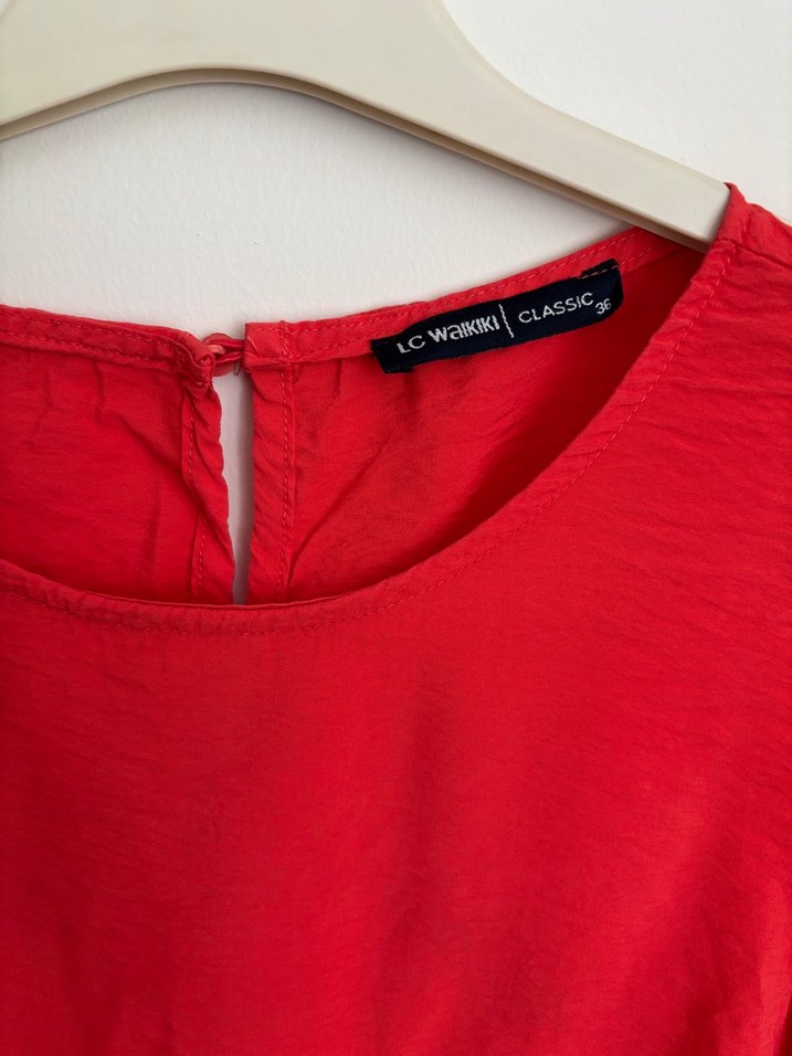 Kolsuz Midi Keten Elbise - Görsel 2