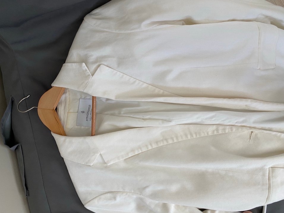 Stradivarius Beyaz Keten Blazet - Görsel 2