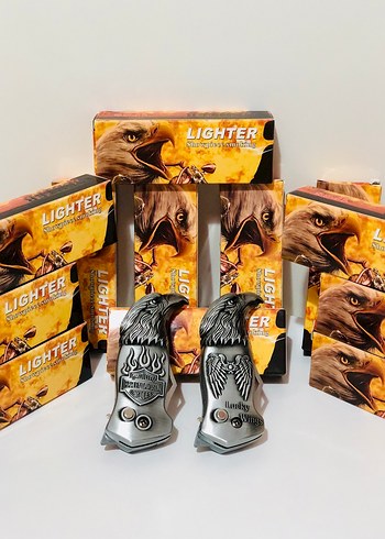 Gri Kartal Desenli Erkek Çakı Çakmak - Görsel 5