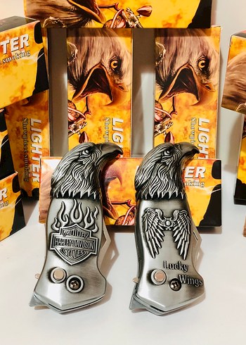 Gri Kartal Desenli Erkek Çakı Çakmak - Görsel 7