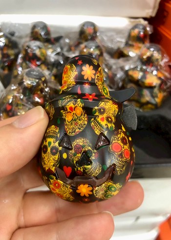 Kafatası Desenli Çok Renkli Figürin Çakmak Sesli - Görsel 5