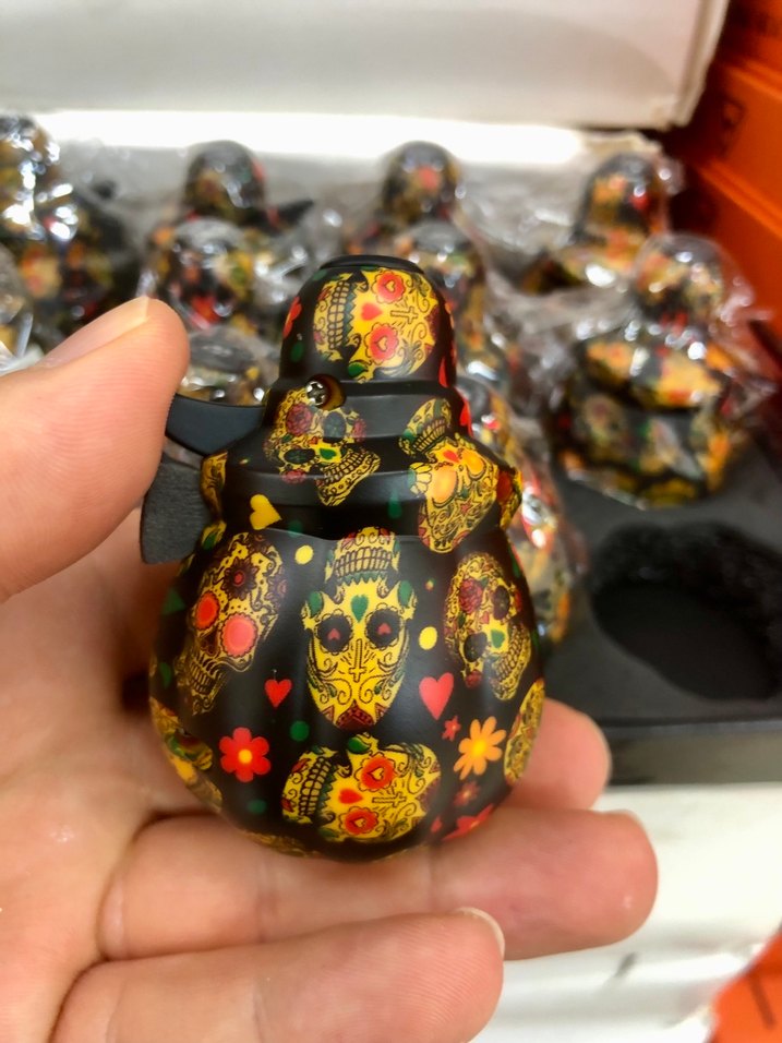 Kafatası Desenli Çok Renkli Figürin Çakmak Sesli - Görsel 2