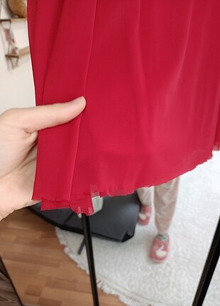 Diğer Kırmızı pullu abiye kısa elbise 