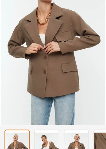 vizon dokuma astarlı kruvaze blazer ceket