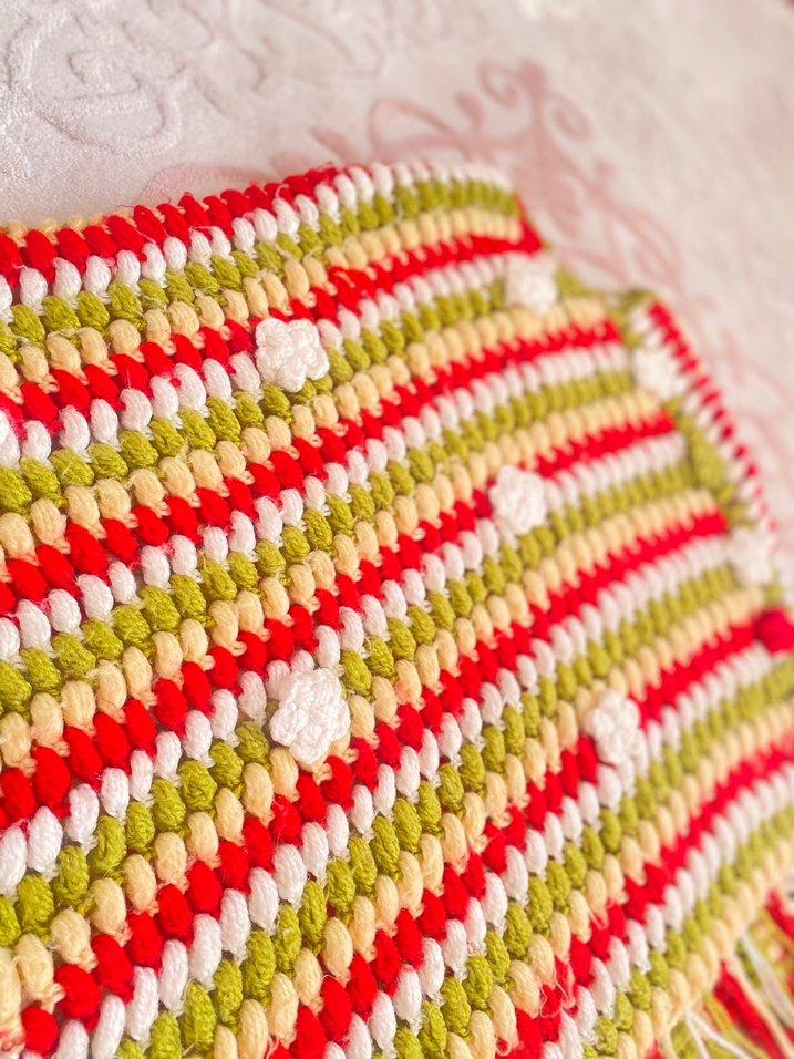 Renkli Bohem Kız Çocuk Örgü Panço - Görsel 2