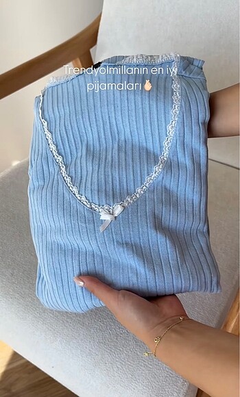 l Beden mavi Renk Bebe Mavisi Pijama Takımı
